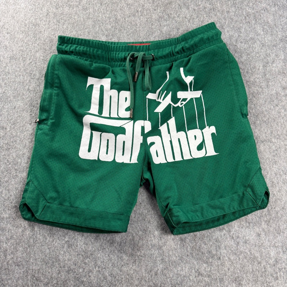 Shoe Palace‎ x The Godfather Men's Shorts Medium Green Mesh Limited Collab